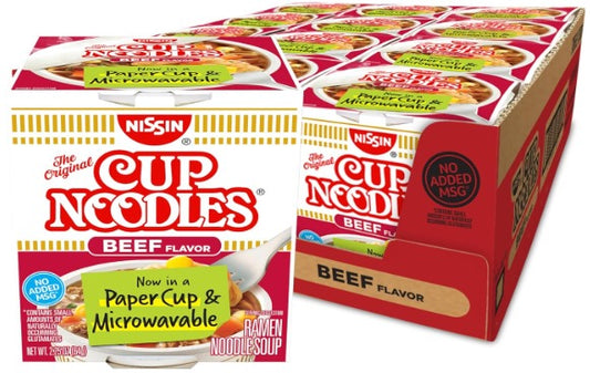 Nissin Cup Noodles Soup, Beef Flavor